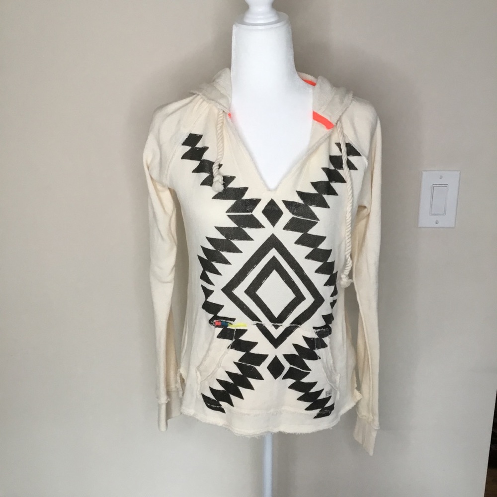 Billabong Aztec Distress Hoodie Size XS